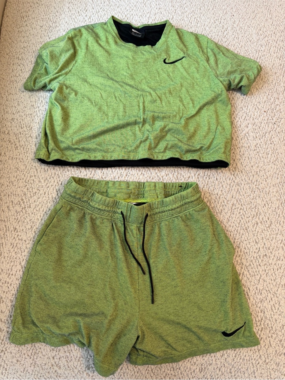 Nike Women’s Lime Green Athletic Shorts and Top